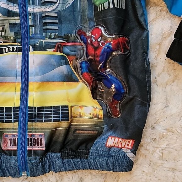 BOY'S MARVEL SPIDERMAN LIGHTWEIGHT JACKET, SIZE 4T - Picture 5 of 11